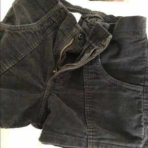 NAVY AMERICAN APPAREL HIGH WAISTED CORDUROY SHORT